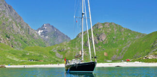 Ankerplatz Hauklandstranda (Norwegen/Lofoten)