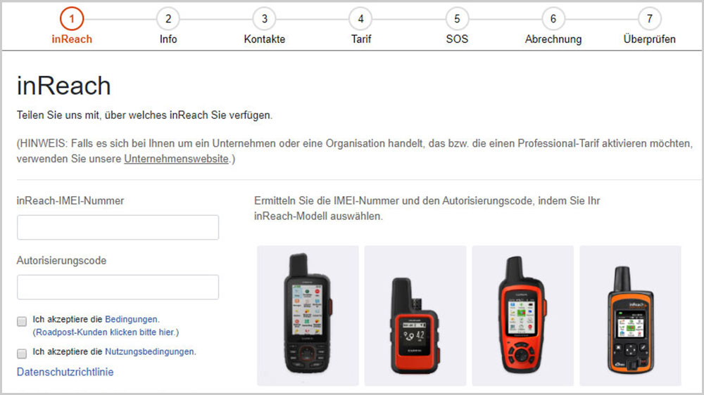 blauwasser_inreach_ausprobiert_registrieren
