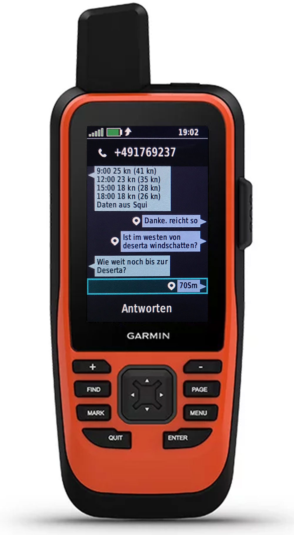 blauwasser_inreach_ausprobiert_screen_nachricht