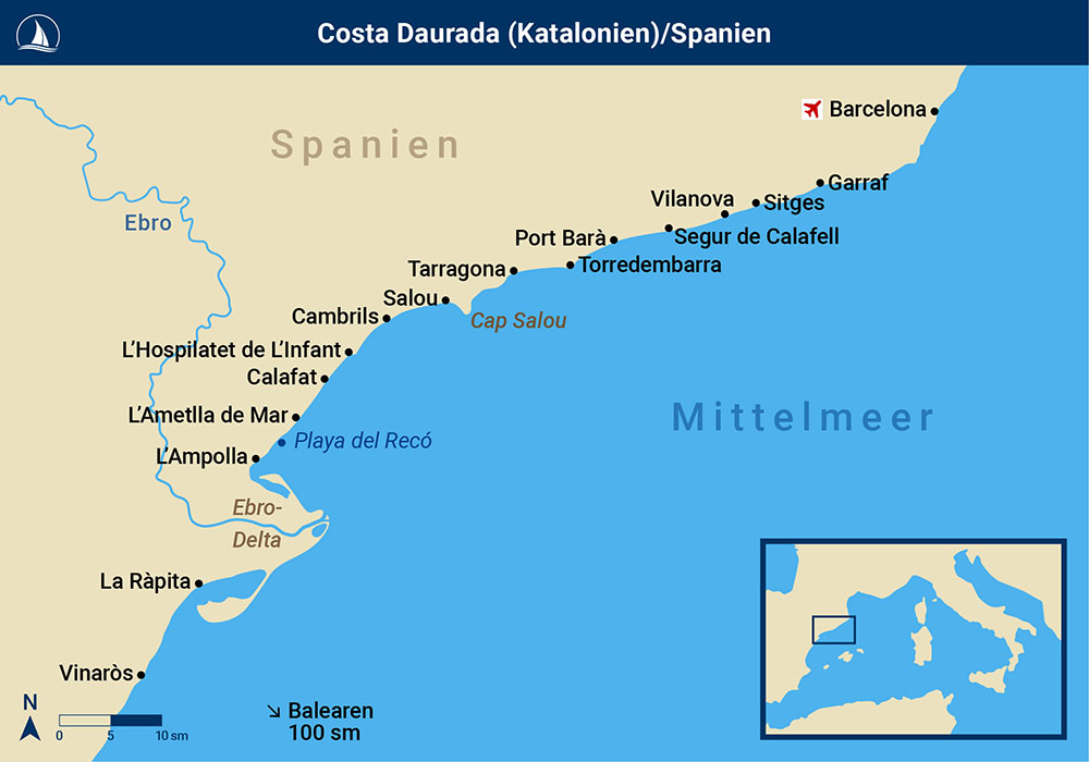 blauwasser_revierinformation_spanien_mittelmeer_costa_daurada_karte