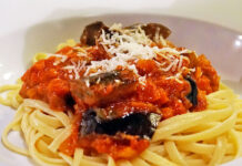 Rezept: Nudeln mit Auberginensauce